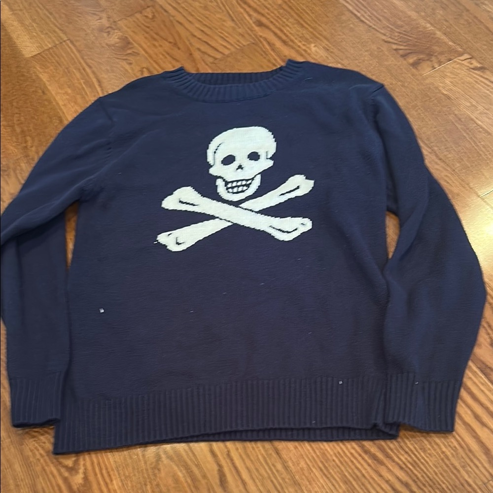 Men's Navy Skull Sweater